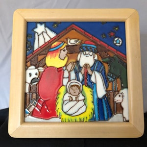 Framed Tang Dynasty  Nativity Scene