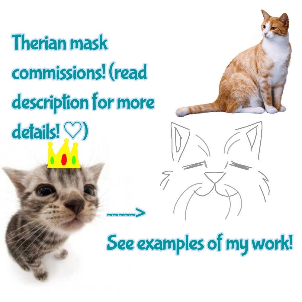 Therian Cat Mask Set of Two 