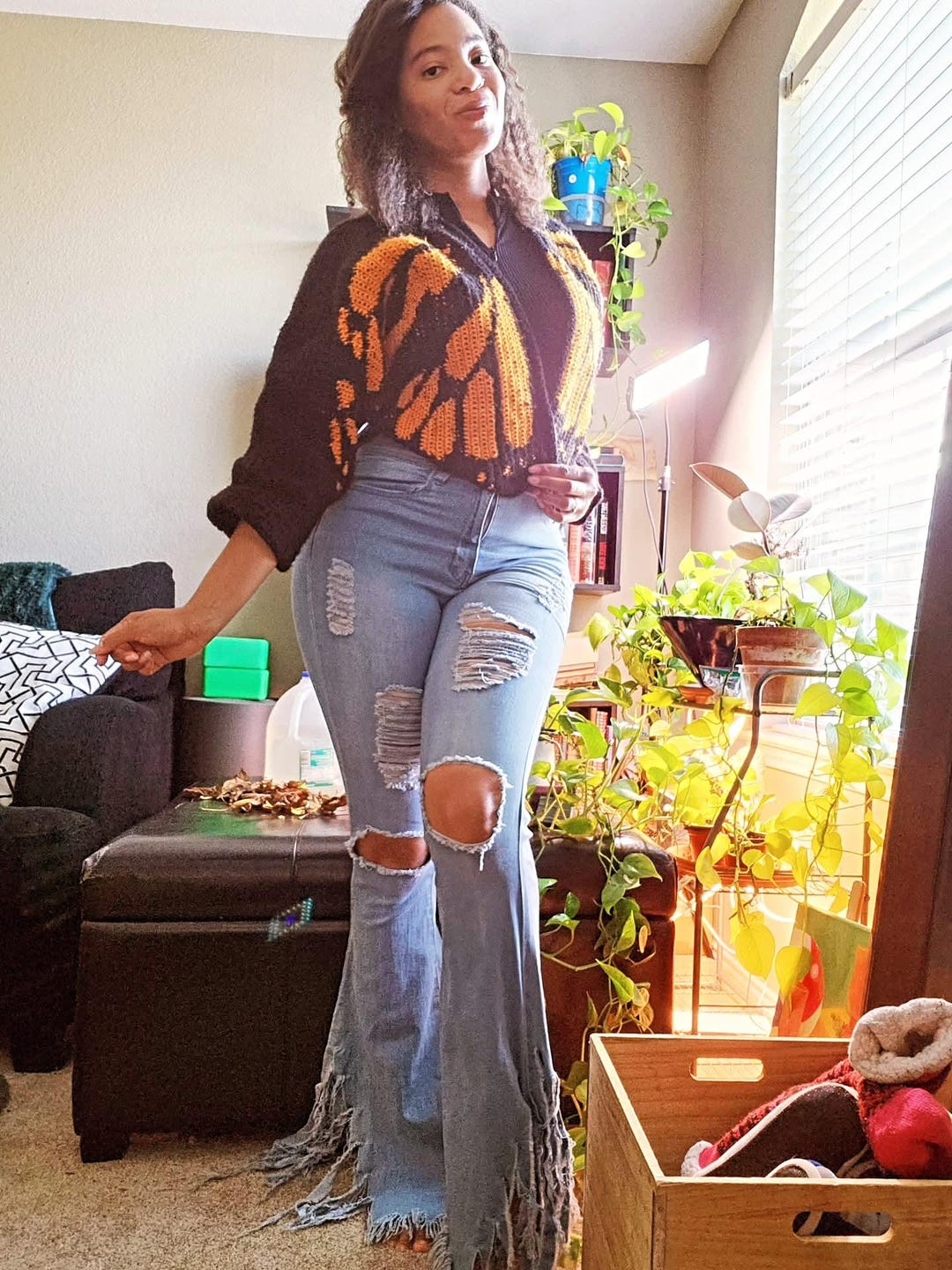 Monarch Butterfly Cardigan Crop Top - Etsy