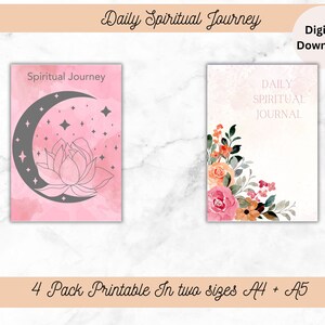 Daily Spiritual Journal Self Help Mental Wellness and Mindfulness