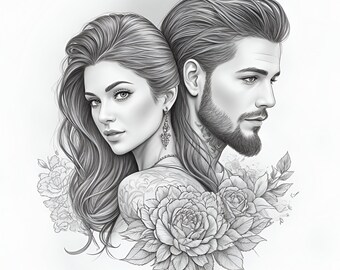 Eternal Bond Husband and Wife Tattoo Design