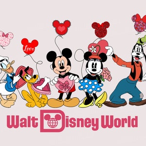 Mouse And Friends Valentine PNG , Mouse Happy Valentine Png, Magical Heart Valentines Png, Dis Ney Valentine PNG High-quality