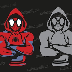 Spiderman 2 png , Miles Morales png Spider-Man Png Cut Files for Cricut, Spider Man Clipart, Spiderman Silhouette, Super Hero png,