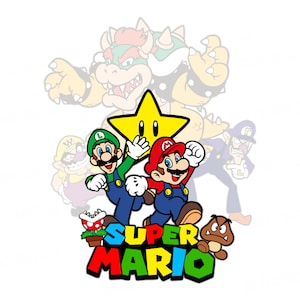Super Mario Png, Super Mario clipart, printable mario png, digital mario, Super Mario Design Png, Mario Allstar png images