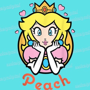 Princess Peach PNG , Princess Peach, Princess Png, Super Mario svg, Princess Peach Png, Mario svg, Princess Clipart, svg for cricut