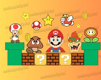 Super Mario Bros PNG, Super Mario Bros-tryck, Super Mario Bros-sublimering, Super Mario Bros digital png-nedladdning, clipart