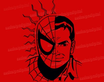 Spiderman png, Spider-Man png-klippfiler för Cricut, Spider-Man Clipart, Spiderman-silhuett, superhjälte png, superhjälte png