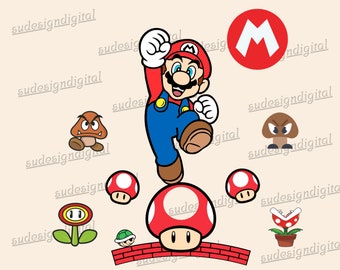 Super Mario PNG Design, Super Mario clipart, immagine trasparente, mario stampabile, mario digitale, download istantaneo, Mario Bros Movie immagine png