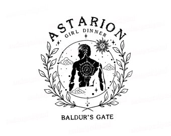 Astarion Baldurs Gate PNG BG3 Dungeon and Dragon Cricut-fil för att skapa DND PNG