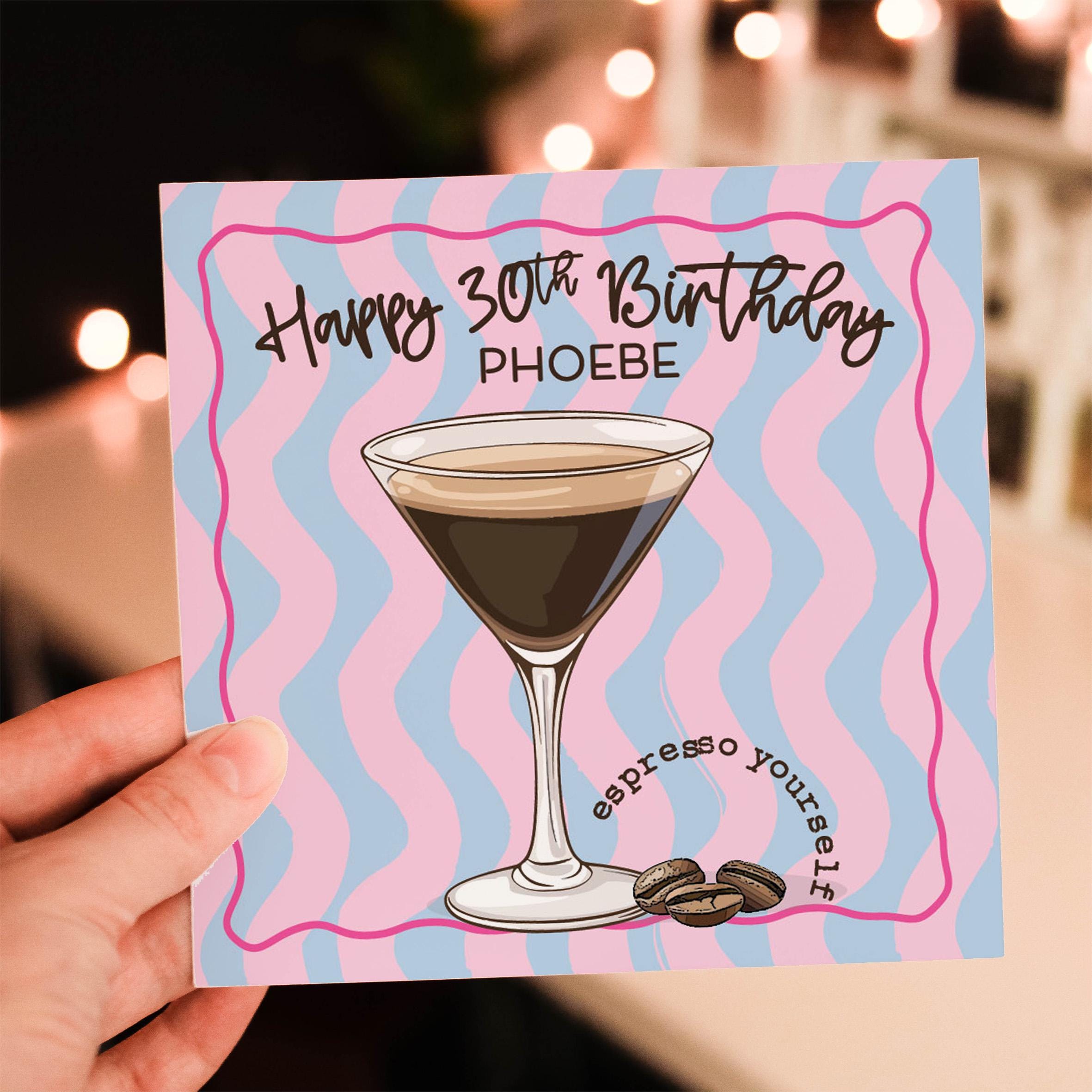 Espresso Martini Birthday Card – Funny Cocktail Card for Her - Etsy