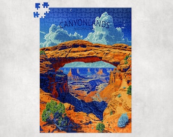 Canyonlands National Park Jigsaw Puzzle, Utah, Premium Jigsaw Puzzle for Kids or Adults Gift, Unique Jigsaw, Family Puzzle, Brain Game