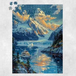 Glacier Bay National Park Jigsaw Puzzle, Alaska, Premium Jigsaw Puzzle for Kids or Adults Gift, Unique Jigsaw, Family Puzzle, Brain Game