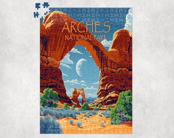 Arches National Park Jigsaw Puzzle, Utah, Premium Jigsaw Puzzle for Kids or Adults Gift, Unique Jigsaw, Family Puzzle, Brain Game