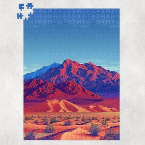 US National State Park Jigsaw Puzzle, Death Valley National Park, California, Premium Jigsaw Puzzle for Kids or Adults Gift, Family Puzzle