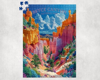 Bryce Canyon National Park Jigsaw Puzzle, Utah, Premium Jigsaw Puzzle for Kids or Adults Gift, Unique Jigsaw, Family Puzzle, Brain Game