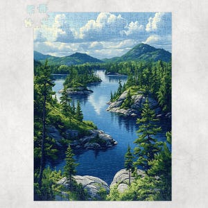 US National State Park Jigsaw Puzzle, Voyageurs National Park, Minnesota, Premium Jigsaw Puzzle for Kids or Adults Gift, Family Puzzle