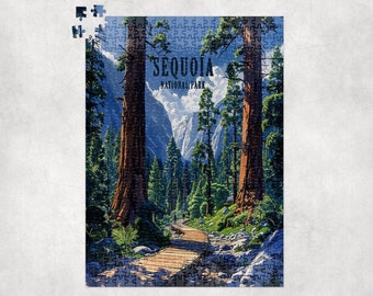 Sequoia National Park Jigsaw Puzzle, California, Premium Jigsaw Puzzle for Kids or Adults Gift, Unique Jigsaw, Family Puzzle, Brain Game