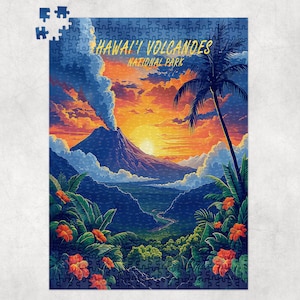 Hawaii Volcanoes National Park Jigsaw Puzzle,Hawaii, Premium Jigsaw Puzzle for Kids or Adults Gift, Unique Jigsaw, Family Puzzle, Brain Game
