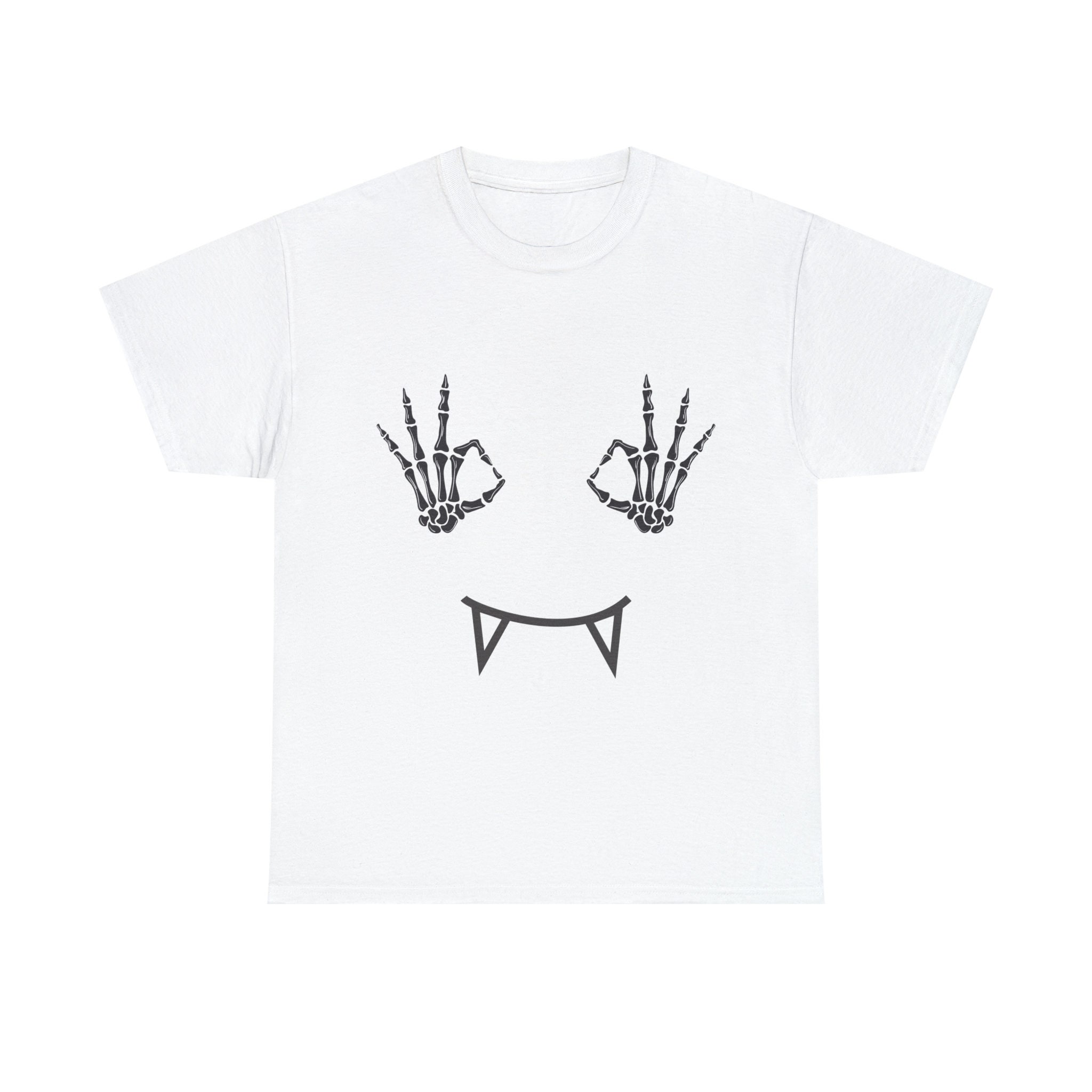 Discover Halloween Skeleton Hands Happy Face T-Shirt