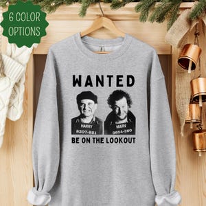 Home Alone Wet Bandits Sweatshirt, Harry and Marv Christmas Sweater, Kevin McCallister Shirt, Adult Holiday Crewneck, Secret Santa Gift