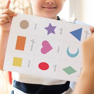 Montessori-Formkarten, pädagogische Formkarten, Lernformen, Formen