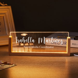 Personalized acrylic desk nameplate, graduation gift, office desk decor for men women, new job gift, name sign,gift for boss, corporate gift image 5