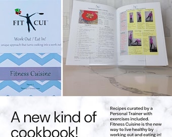 FITCUI Cookbook (Softcover) | Recipes & Exercise Program | Fitness Cuisine by Personal Trainer Nancy L Fitness