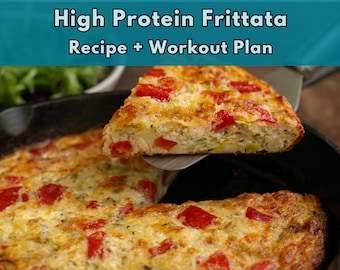 Cheesy Artichoke Red Pepper Frittata | High Protein Breakfast (19g) | Cook + Move Recipe PDF | Easy Meal + Gentle Workout