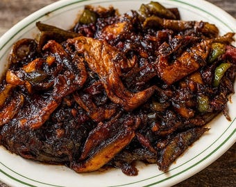 Printed Kick'n Chicken & Peppers Recipe Card with Kitchen Exercises - FITCUI by Nancy L Fitness