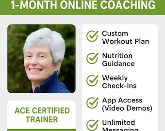 Senior Fitness Online Coaching | 1-Month Custom Plan | Bodyweight Workouts | Nutrition Support
