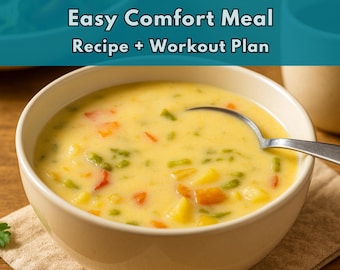 Creamy Asparagus Potato Soup Recipe | Easy Comfort Food Dinner | Protein-Rich Meal + Workout Plan