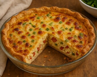 Crab & Sundried Tomato Quiche Recipe Card: Healthy Eating + Fitness