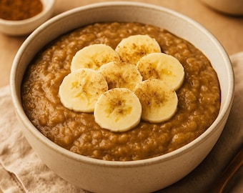 Spiced Chai Oatmeal Recipe with Exercises | Cozy Breakfast | FITCUI Instant Download