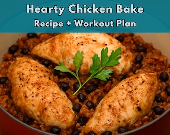 Southwest Chicken & Rice Bake Recipe | Easy Comfort Dinner | Cook + Move Recipe PDF | High-Protein Meal