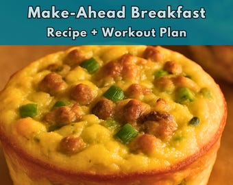 Mini Mushroom Sausage Quiche Recipe | Easy Make-Ahead Breakfast | Cook + Move Recipe PDF | Meal Prep + Gentle Workout