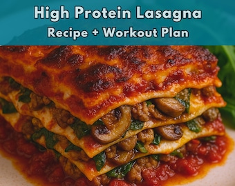 Turkey Sausage Lasagna Recipe | High Protein Comfort Food Dinner | Cook + Move Workout Recipe | PDF Download | FITCUI