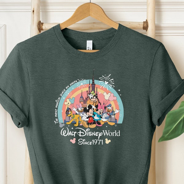 Walt Disneyworld Shirt, Magical Land, Most Magical Place On The World Shirt, Vintage Disneyland Shirt, Mickey and Friends Tshirt