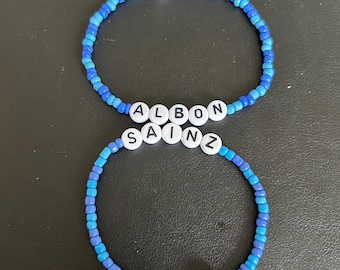 f1 williams sainz and albon beaded bracelets