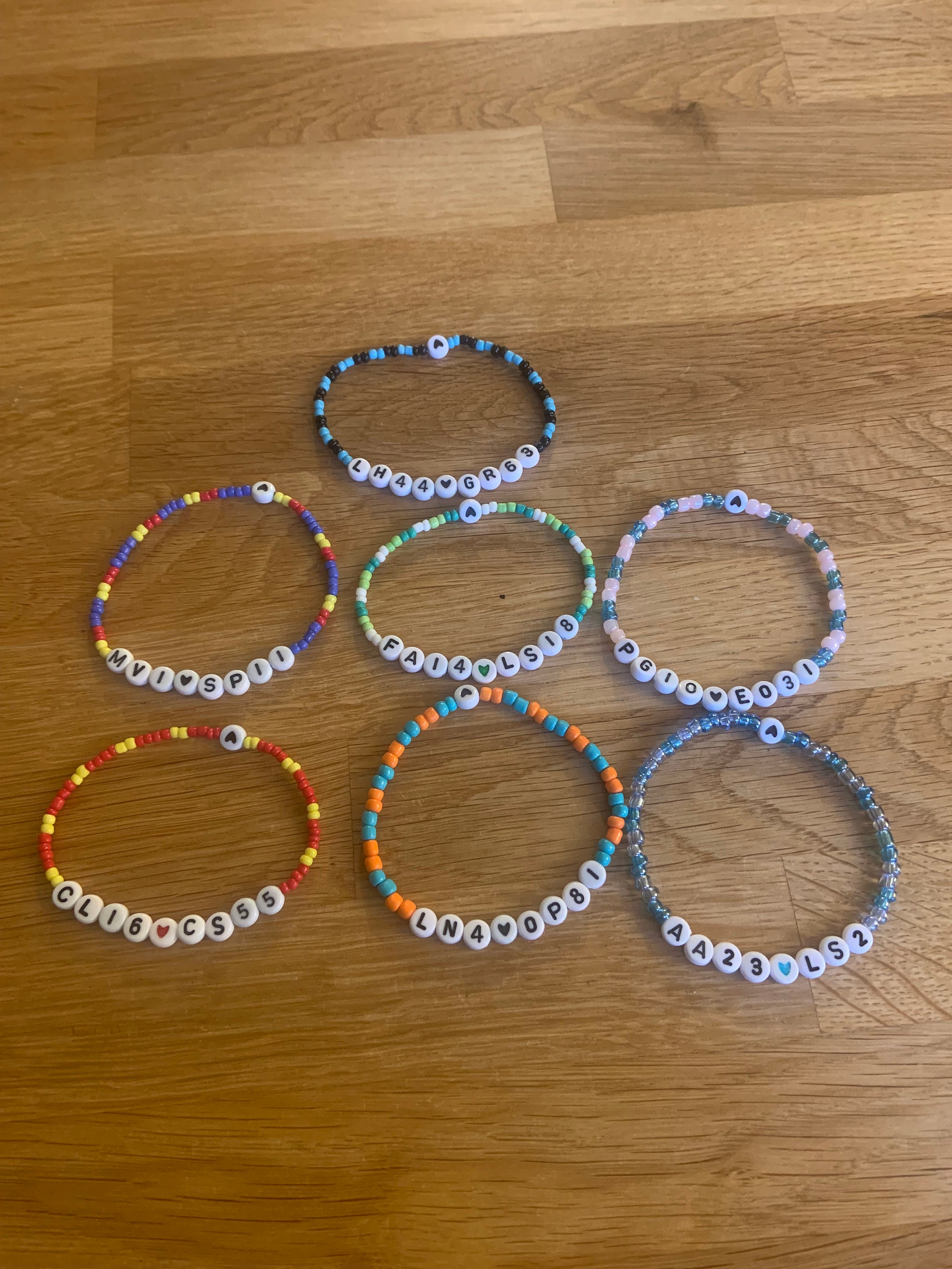 F1 team beaded bracelet