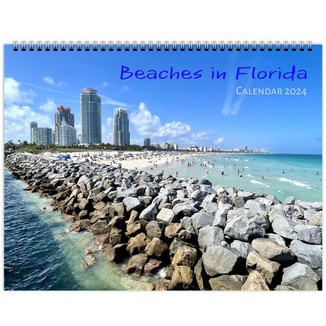 Beaches in Florida Wall Calendar 2024 Etsy