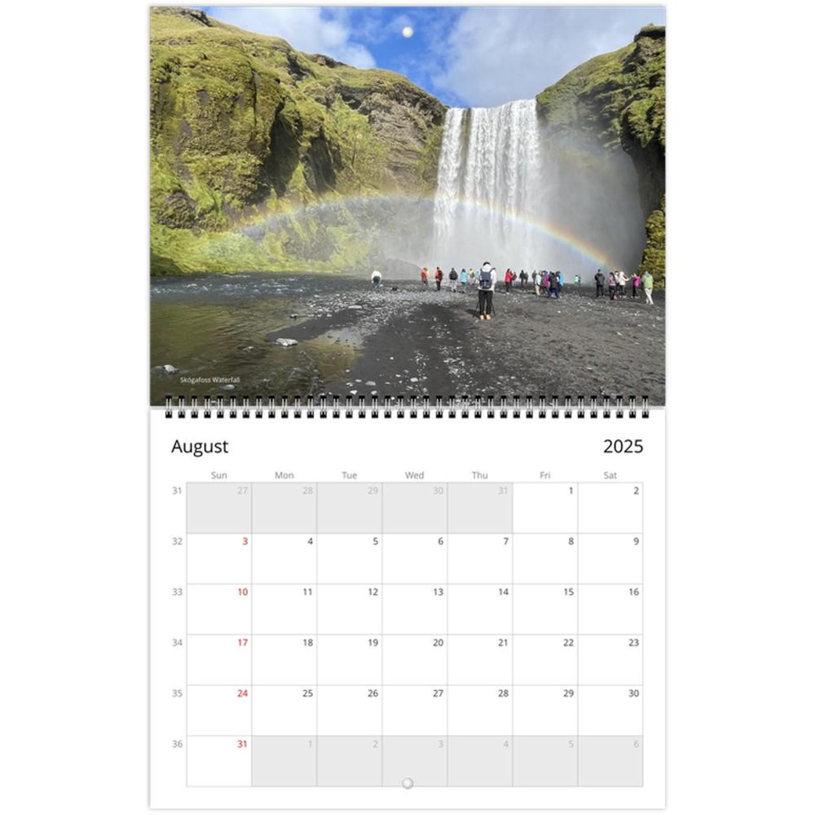 Iceland Wall Calendar 2025 Etsy