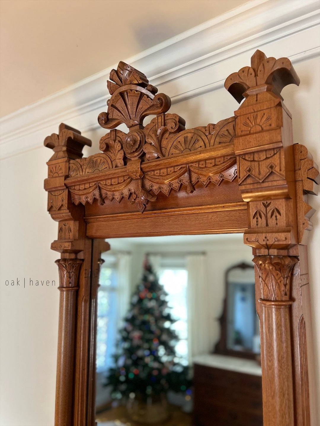 SOLD Antique Eastlake Pier Hall Mirror, Marble Shelf Etsy