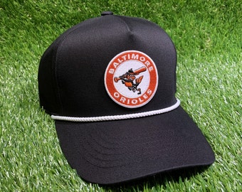 Baltimore Orioles 70s Throwback Black Rope Hat | Baseball |