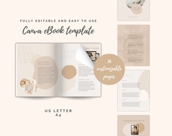 Canva eBook template | eBook template | Canva template | magazine template | ebook Canva template | coaching handbook | workbook | course