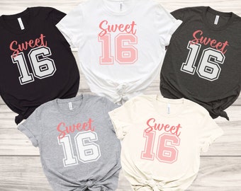 Custom 16th Birthday Shirt: Sweet Sixteen Party Gift