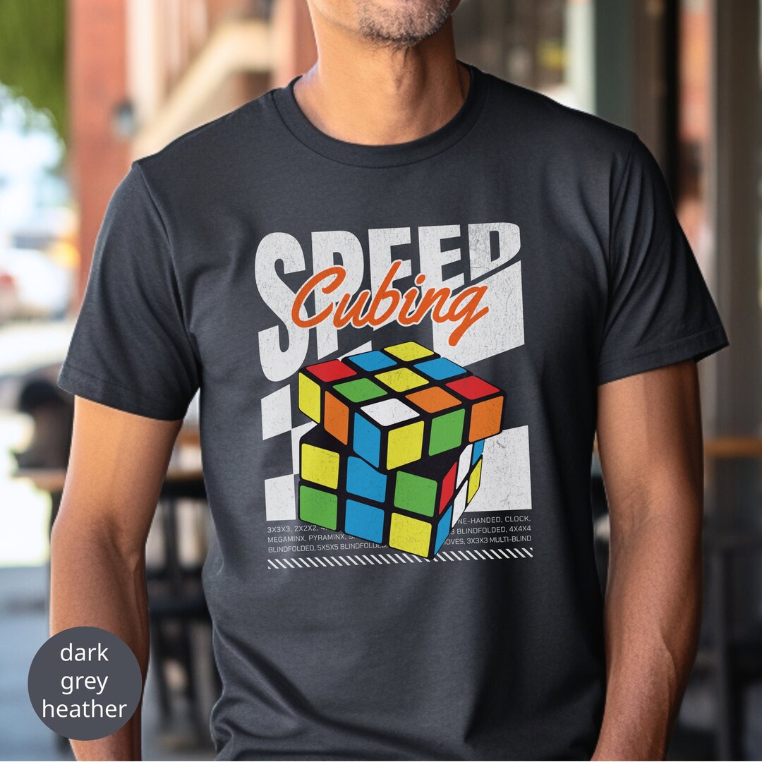 Speed Cubing T-shirt: Cube Game Tshirt Puzzle Solving Shirt Cuber Tee ...
