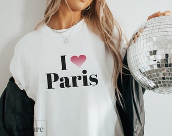 I love Paris Tee, French Shirt , I heart Paris T-shirt, Gift for French Traveler, Paris Lover Shirt