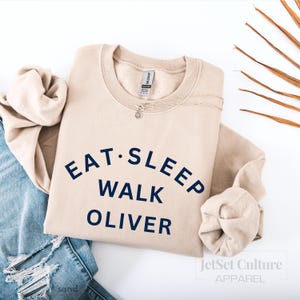 Eat Sleep Walk Dog Shirt, Custom Dog Lover Hoodie, New Dog Owner Gift , Funny Dog Hoodie, Trendy Dog Gift, Personalised Pet Owner Gift