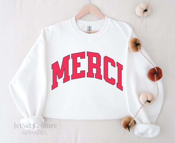 Sudadera Merci, camiseta Hello Paris, suéter Merci Paris, sudadera