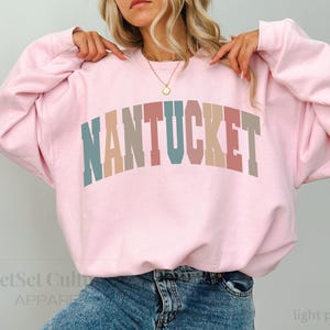 Nantucket Sweatshirt Trendy Faded Vintage Aesthetic Nantucket Preppy Crewneck sweatshirt  Crewneck Minimalist Nantucket Sweater